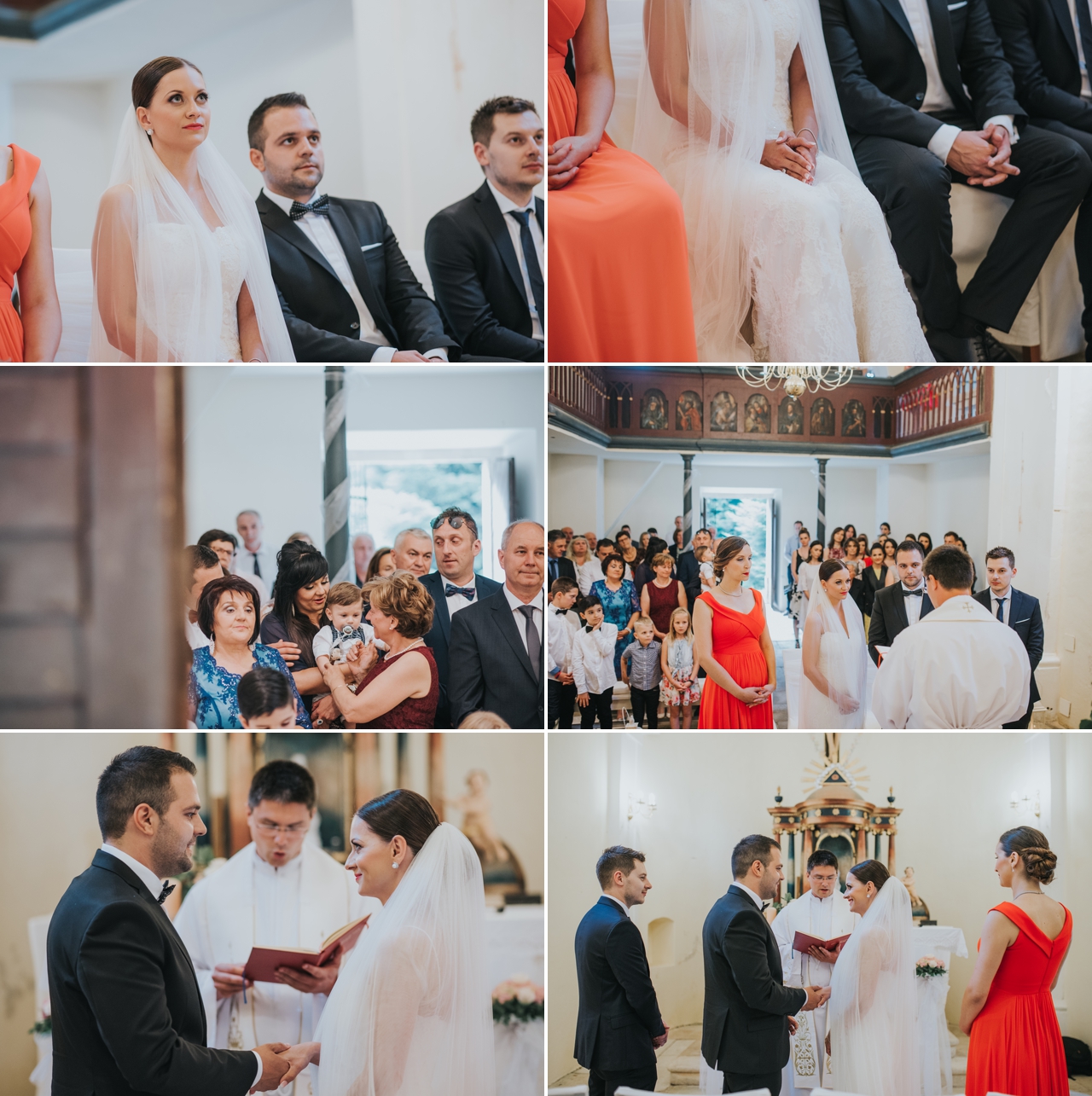 wedding in croatia ceremony at church Trakoscan